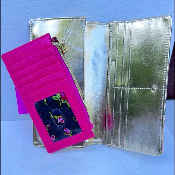Betsey Johnson Rose Gold Wallet Hearts and Roses - Picture 10 of 13